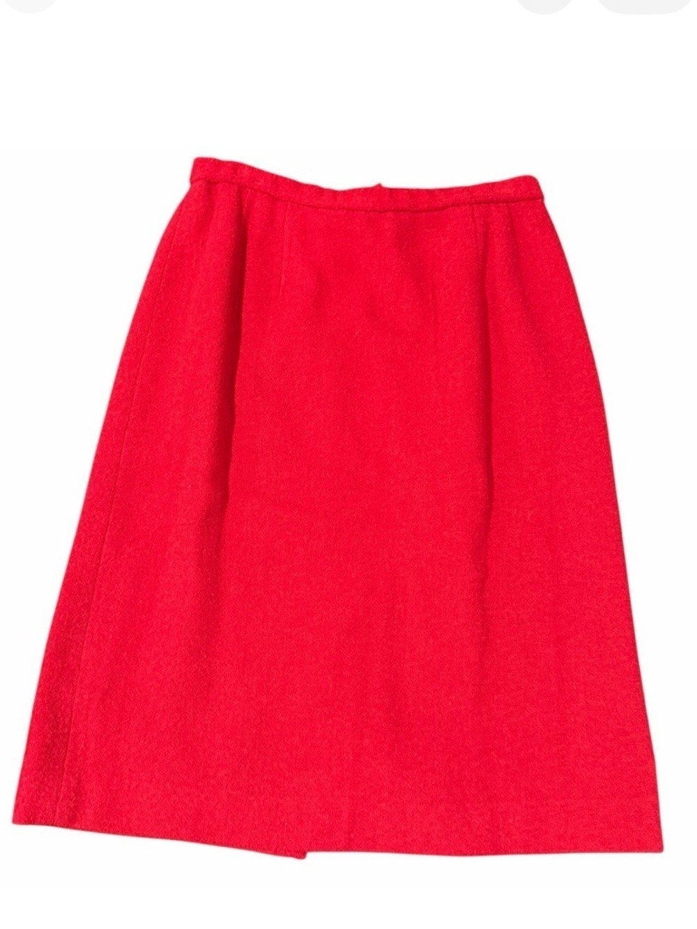 Vintage Pendleton Wool Blend Pencil Skirt Side Zipper Bright Red Lined Size 12